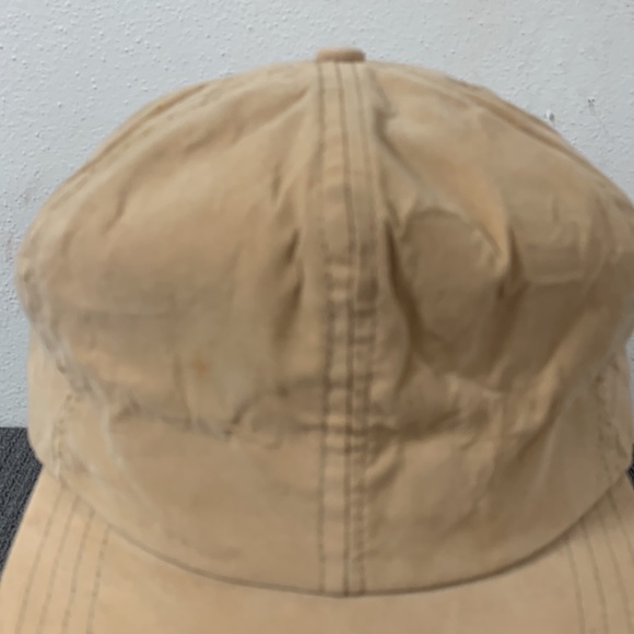 Vintage P Fitted Cap Men's Size L Tan Soft Felt 6 Panel High Profile Lined - Picture 3 of 17